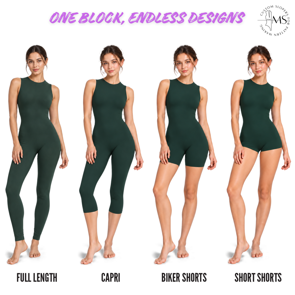 The Catsuit Block | Custom Catsuit Block Sewing Pattern Tool