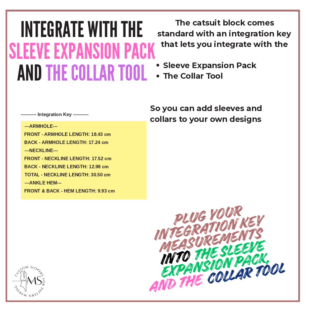 The Catsuit Block | Custom Catsuit Block Sewing Pattern Tool