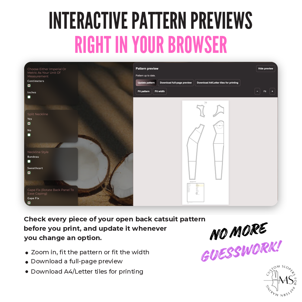 The Open Back Catsuit Pattern